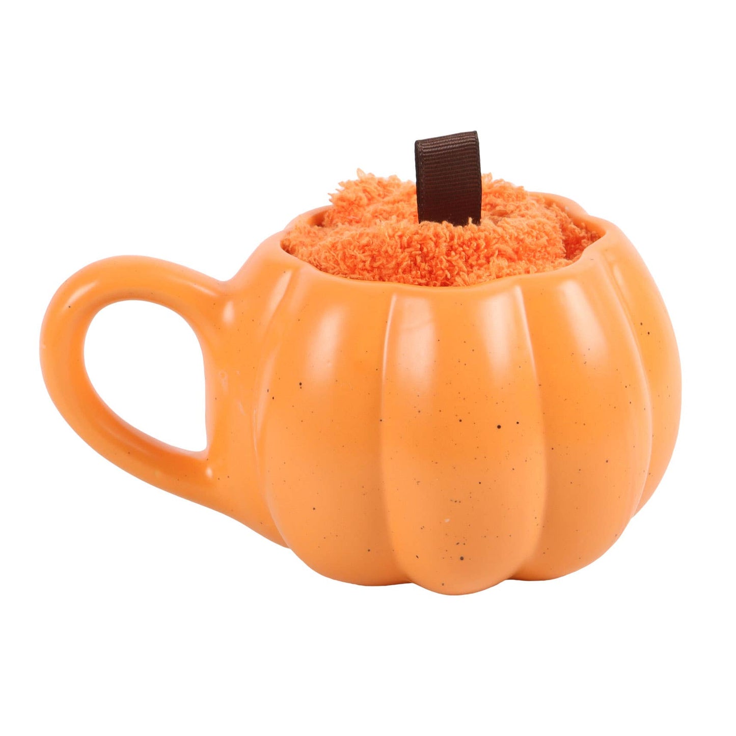 Autumn and Fall Pumpkin Shaped Mug and Socks Set