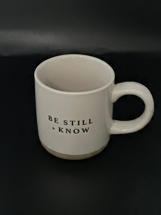 Be still and know Stoneware Coffee Mug