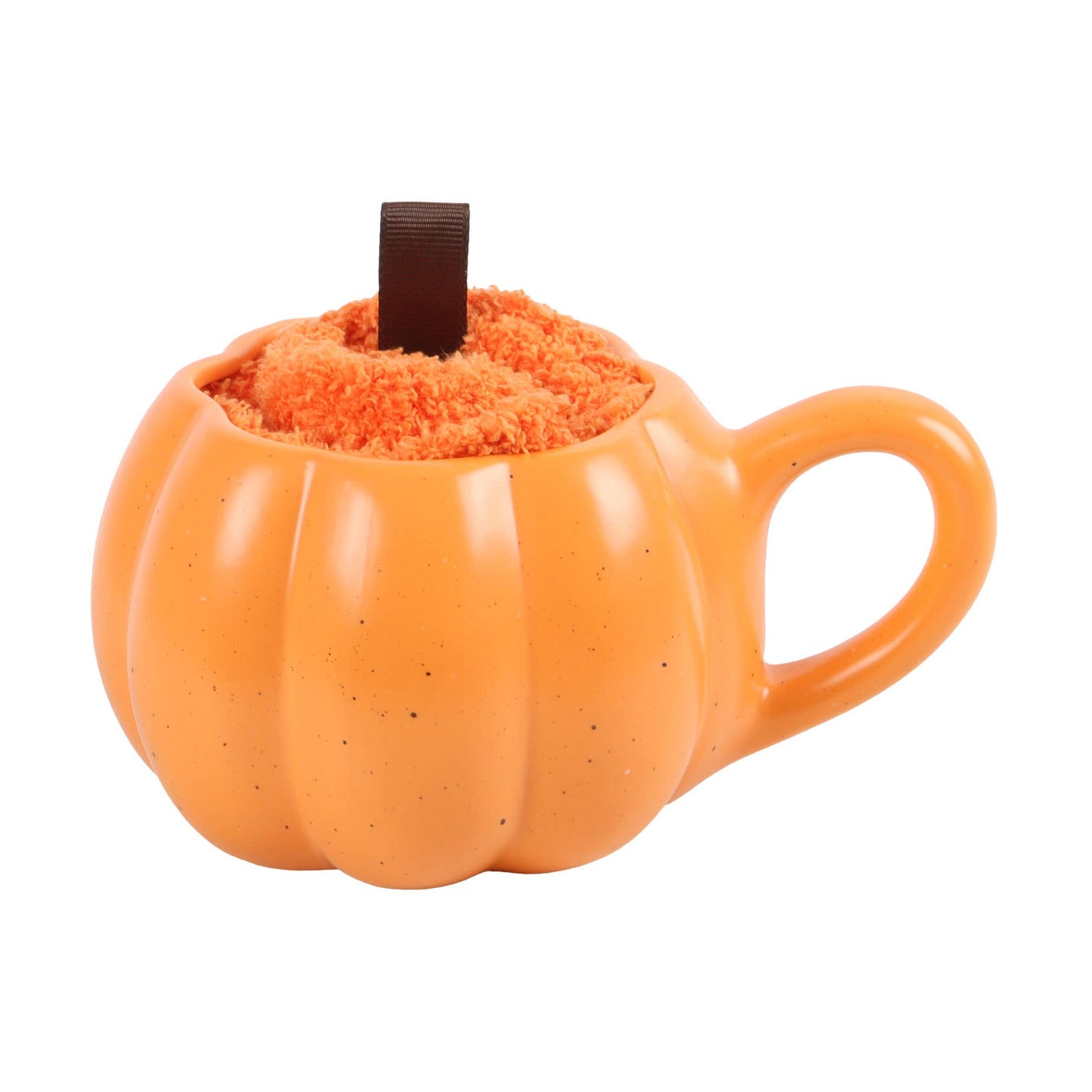 Autumn and Fall Pumpkin Shaped Mug and Socks Set