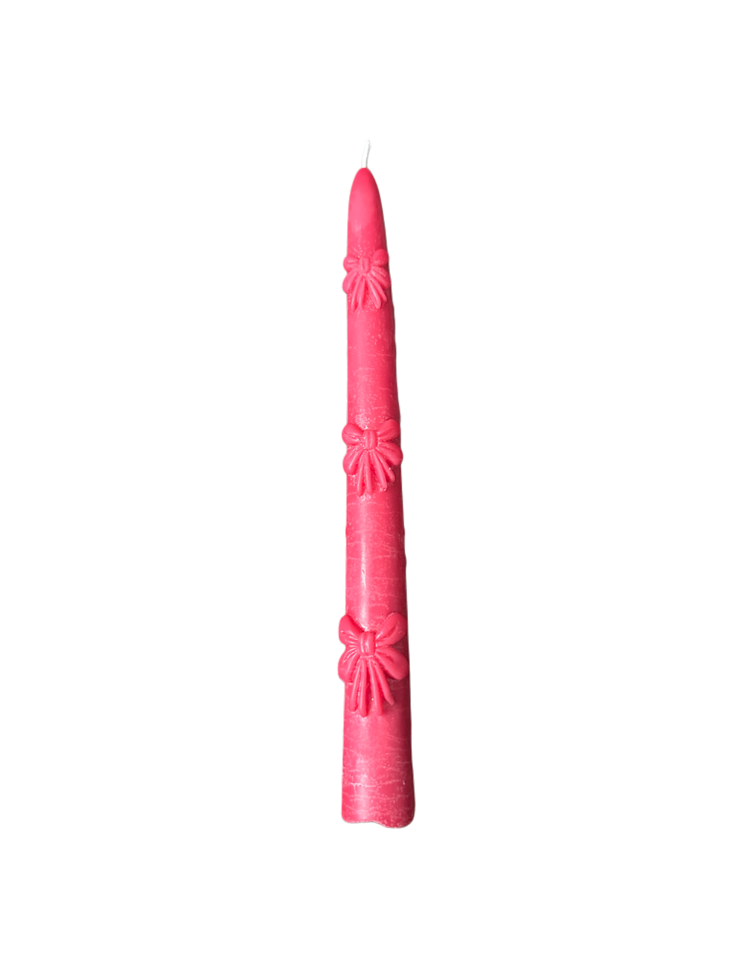 Bow tapered candle
