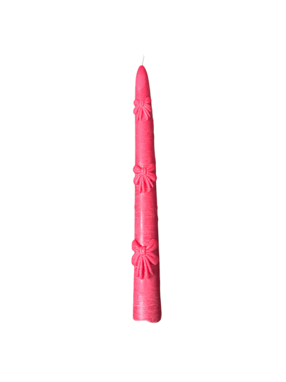 Bow tapered candle