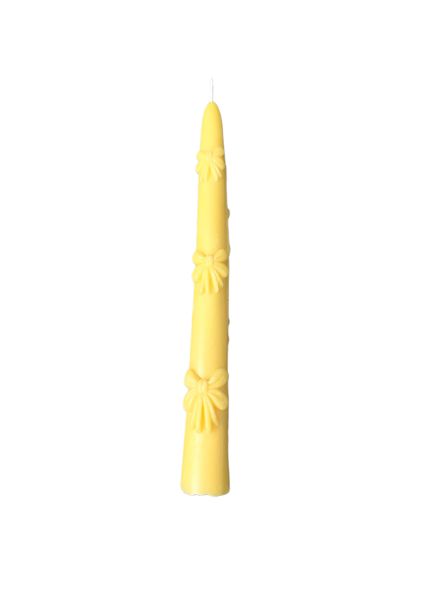 Bow tapered candle