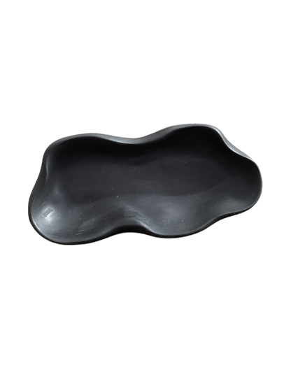 Large deep irregular dish plate