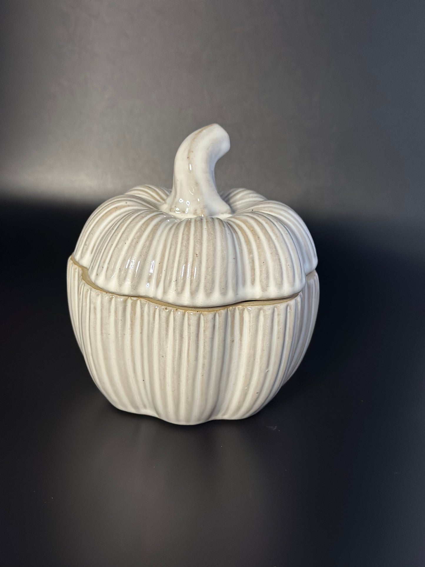 Glazed Pumpkin Container, 12cm