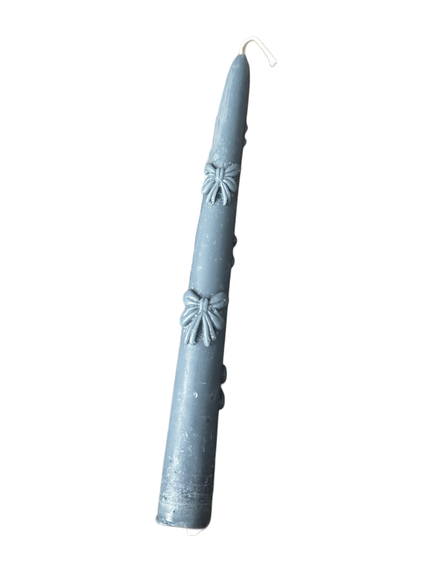 Bow tapered candle