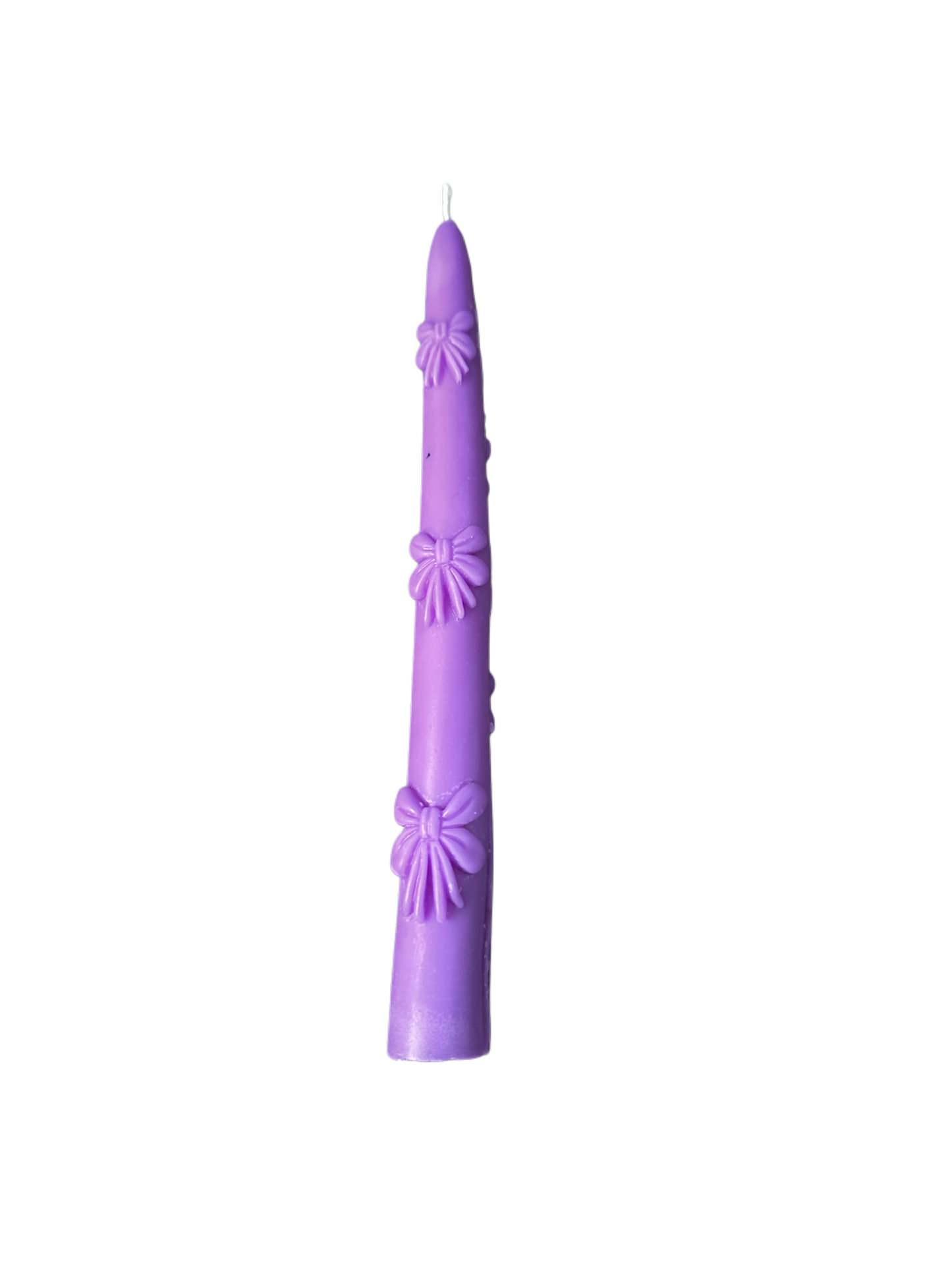 Bow tapered candle