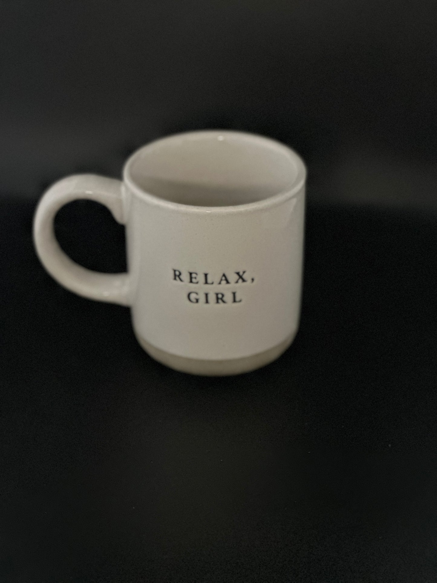 Relax Girl Stoneware Coffee Mug