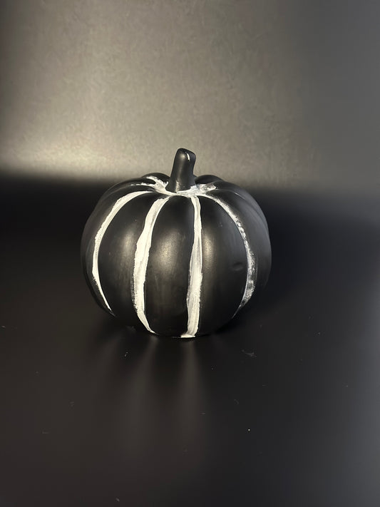 Black Cement Pumpkin 15cm