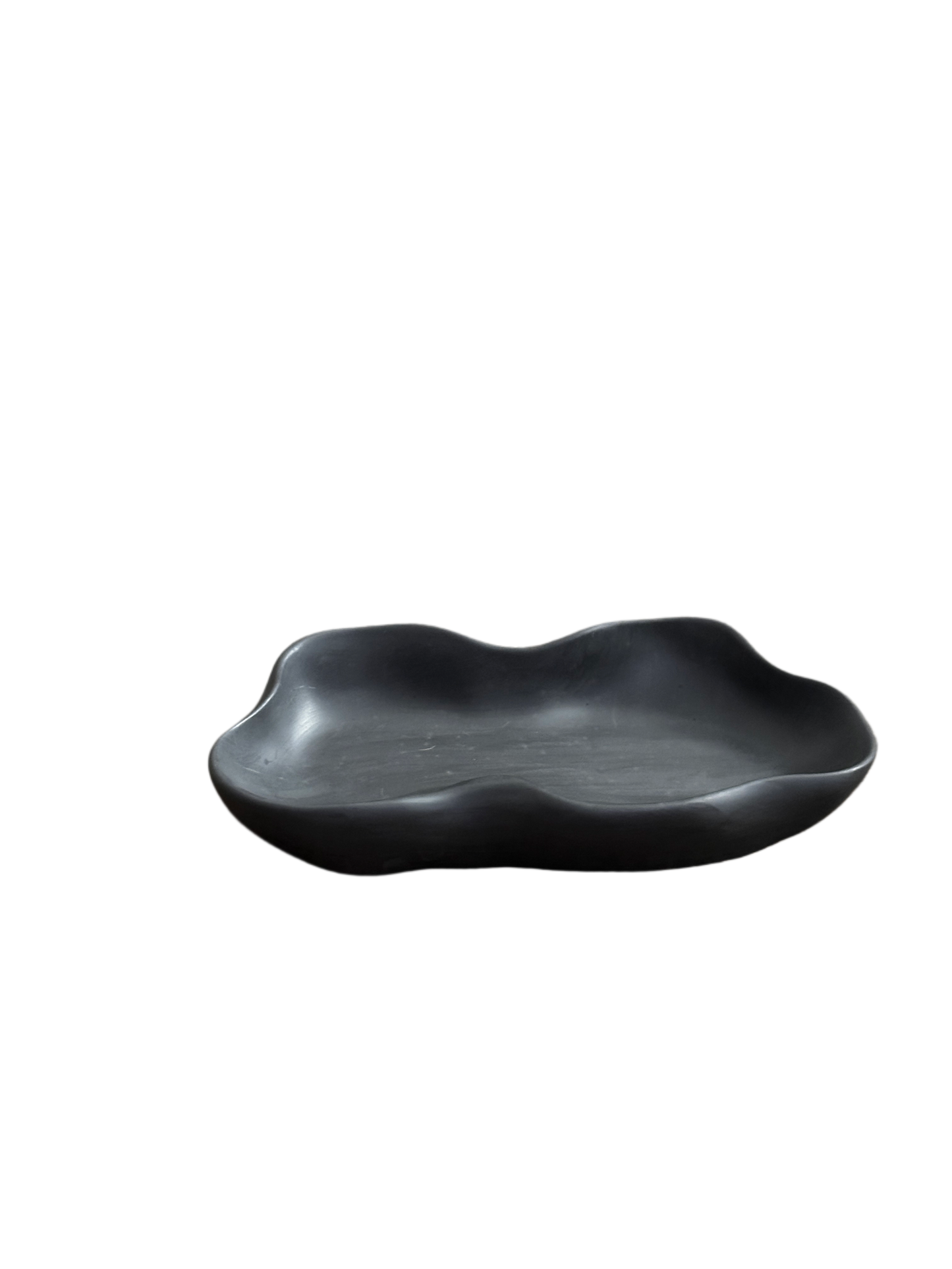 Large deep irregular dish plate
