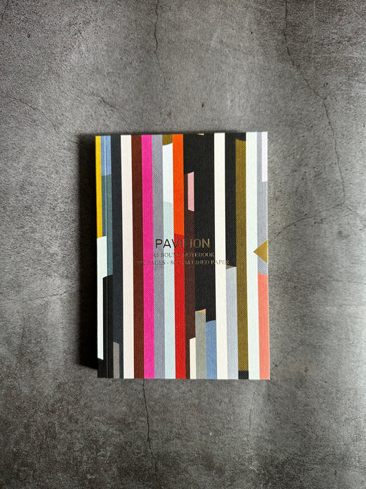 Stripes A6 Buckram Embossed Foiled Notebook