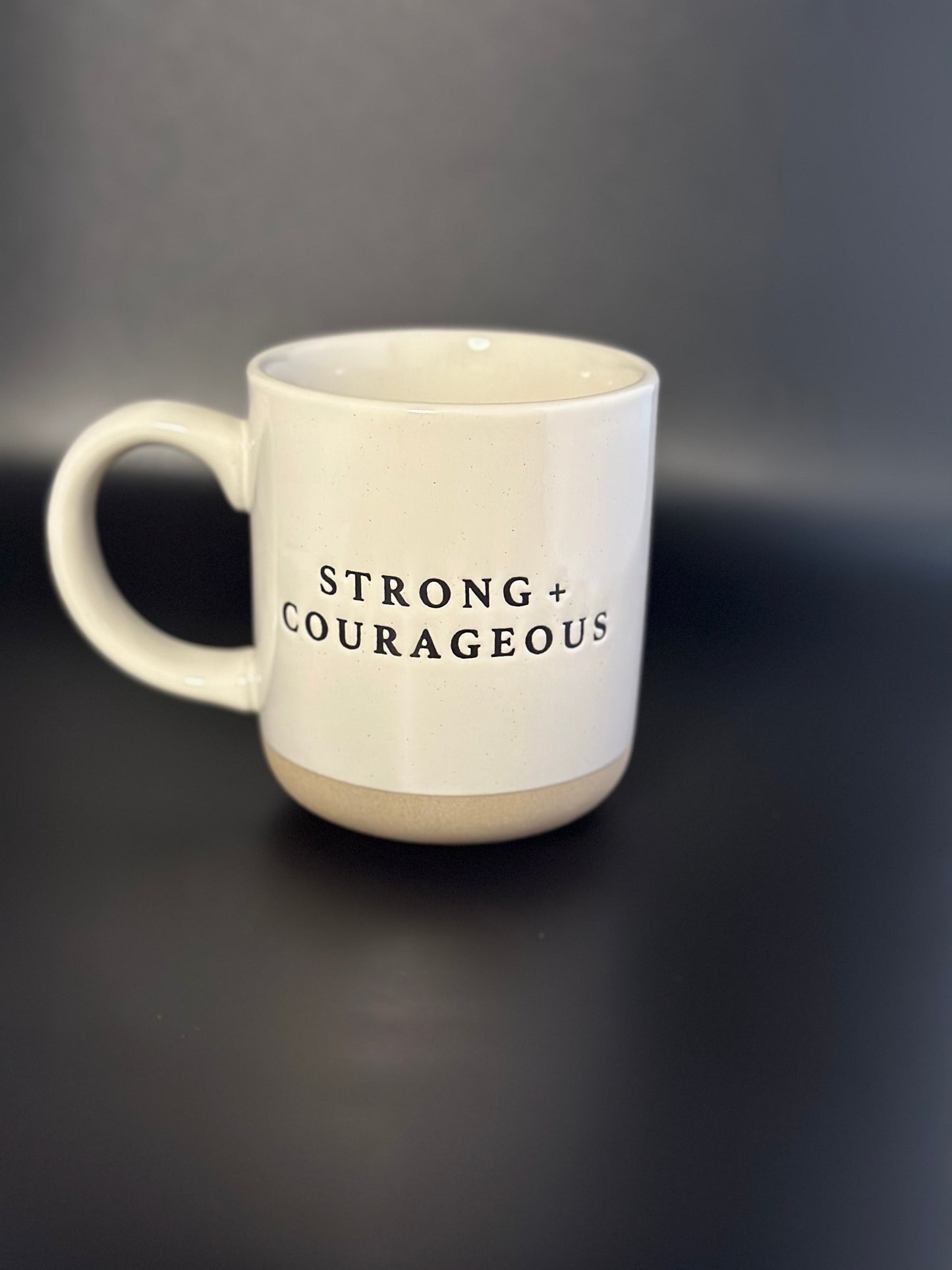 Strong and Courageous Stoneware Coffee Mug