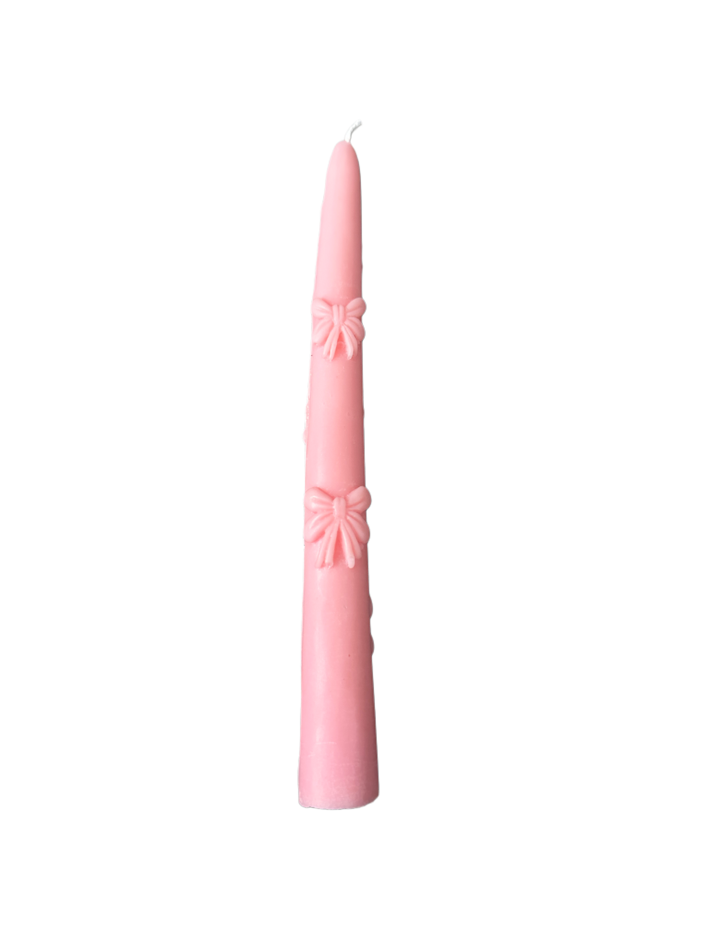 Bow tapered candle