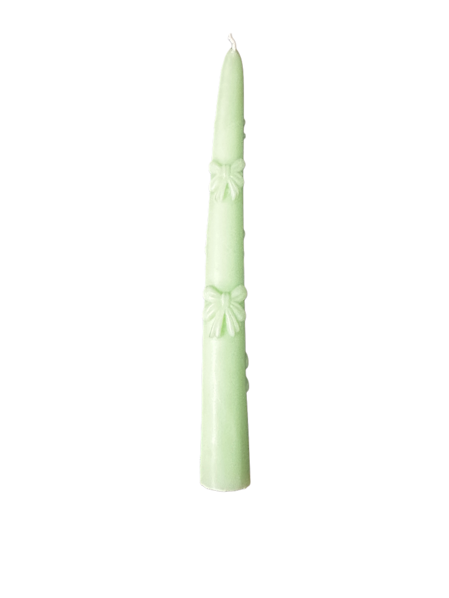 Bow tapered candle