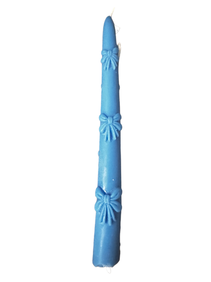 Bow tapered candle