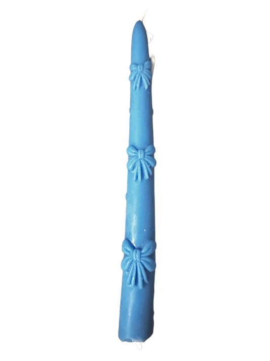 Bow tapered candle