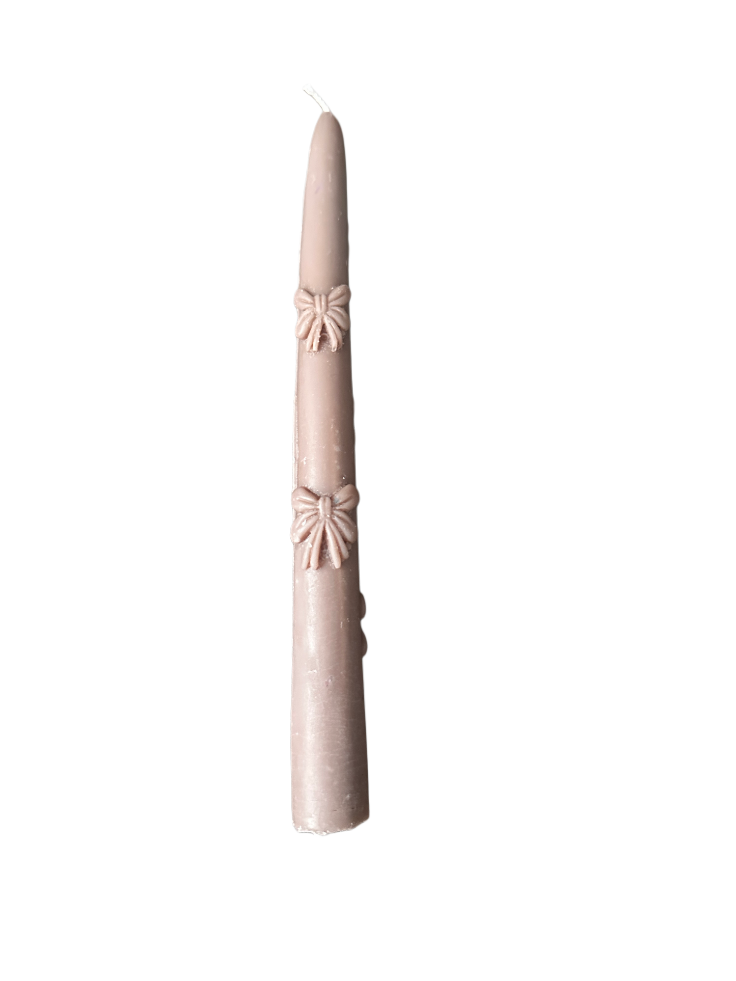 Bow tapered candle