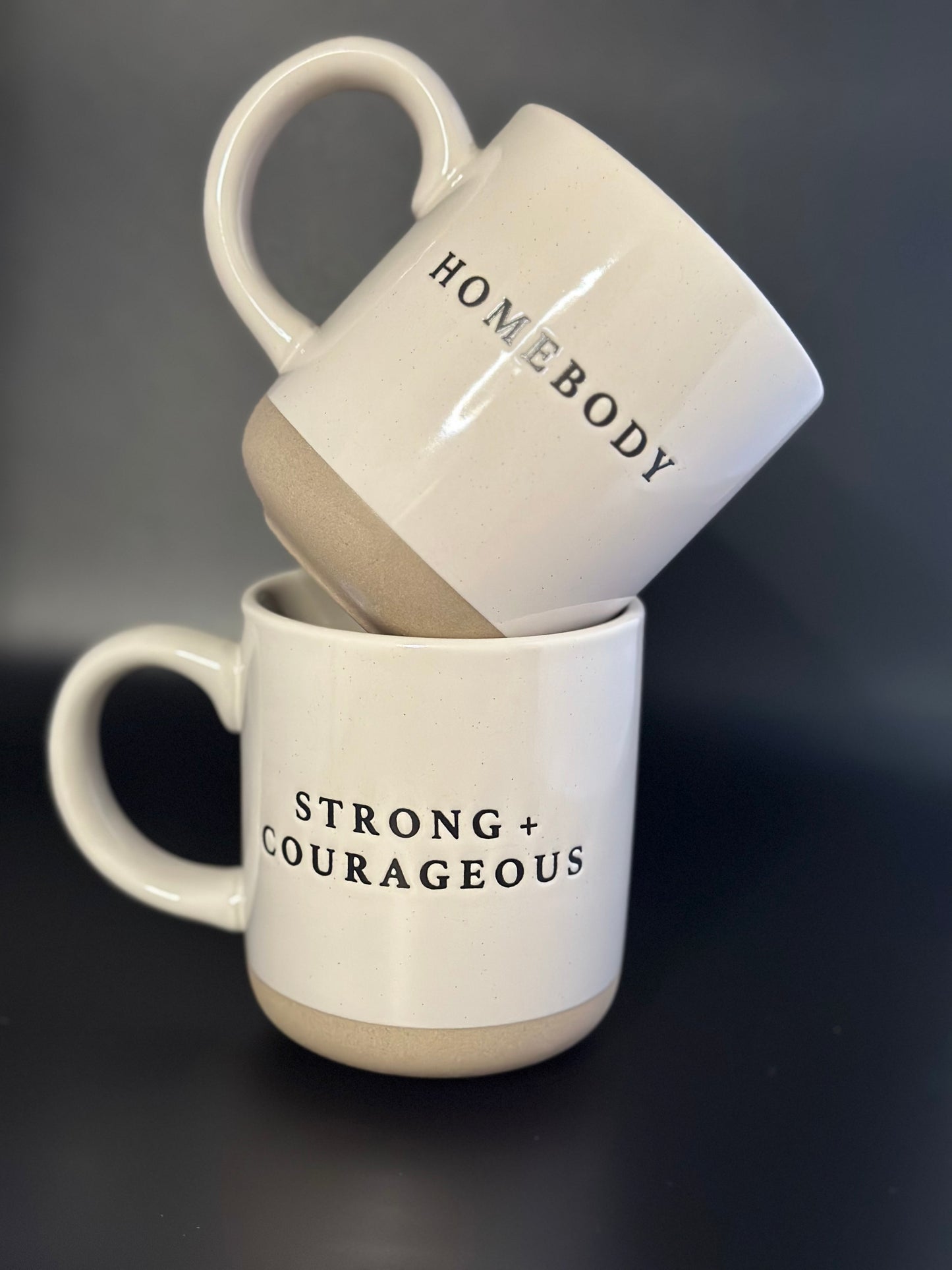 Strong and Courageous Stoneware Coffee Mug