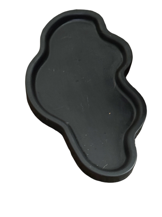 Large irregular deep dish plate